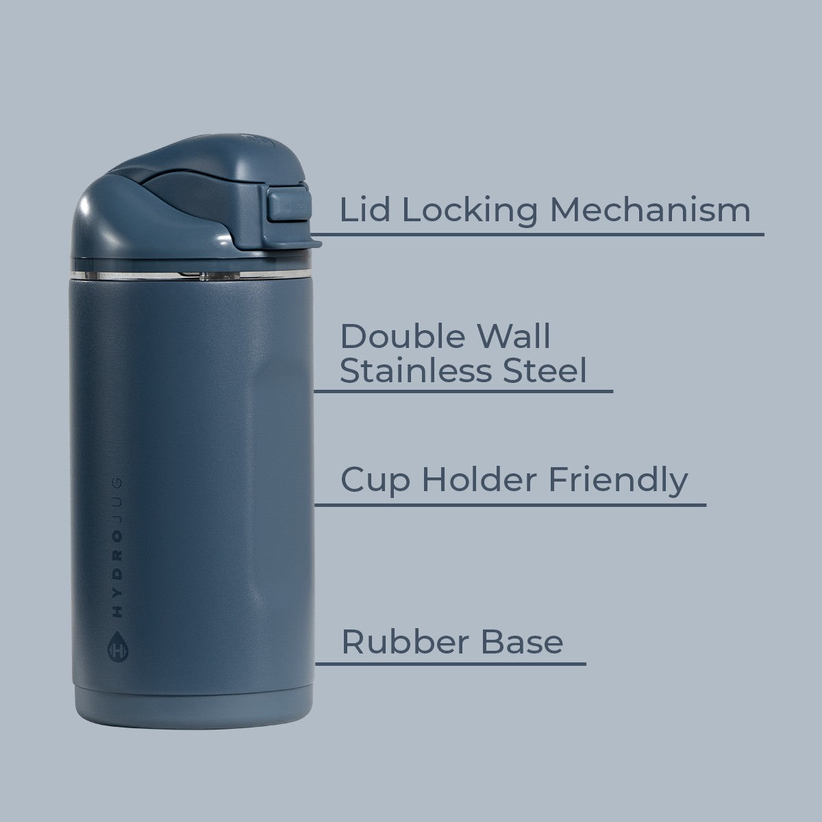 HydroJug | Ease2o 14oz - Leakproof 2-in-1 Kids Water Bottle with Straw & Chug Spout – Cascade