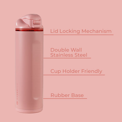 HydroJug | Ease2o 24oz - 2-in-1 Water Bottle with Soft Straw & Chug Spout – Tulip
