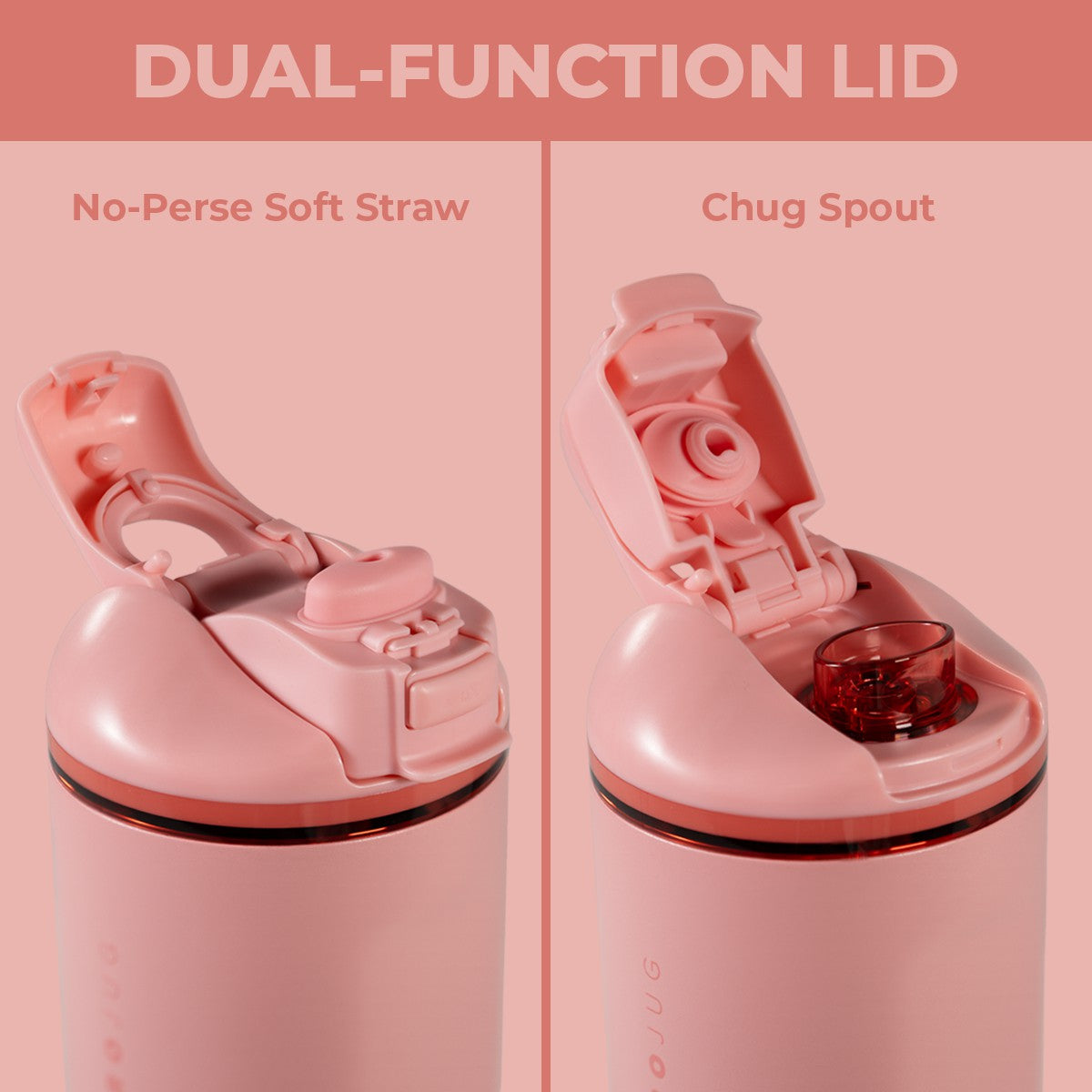 HydroJug | Ease2o 24oz - 2-in-1 Water Bottle with Soft Straw & Chug Spout – Tulip