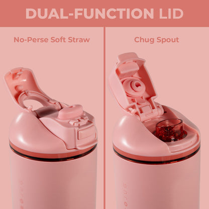 HydroJug | Ease2o 24oz - 2-in-1 Water Bottle with Soft Straw & Chug Spout – Tulip