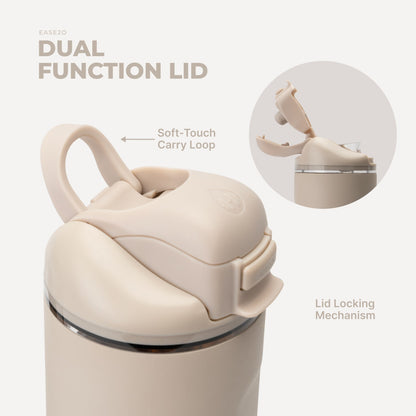 HydroJug | Ease2o 24oz - 2-in-1 Water Bottle with Soft Straw & Chug Spout – Dune