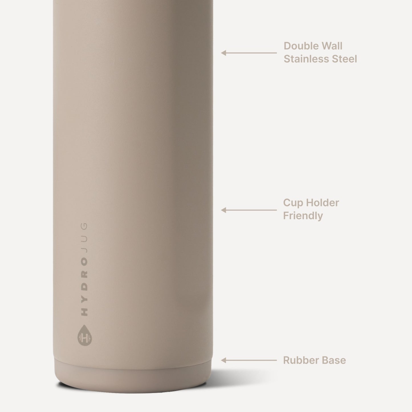 HydroJug | Ease2o 24oz - 2-in-1 Water Bottle with Soft Straw & Chug Spout – Dune
