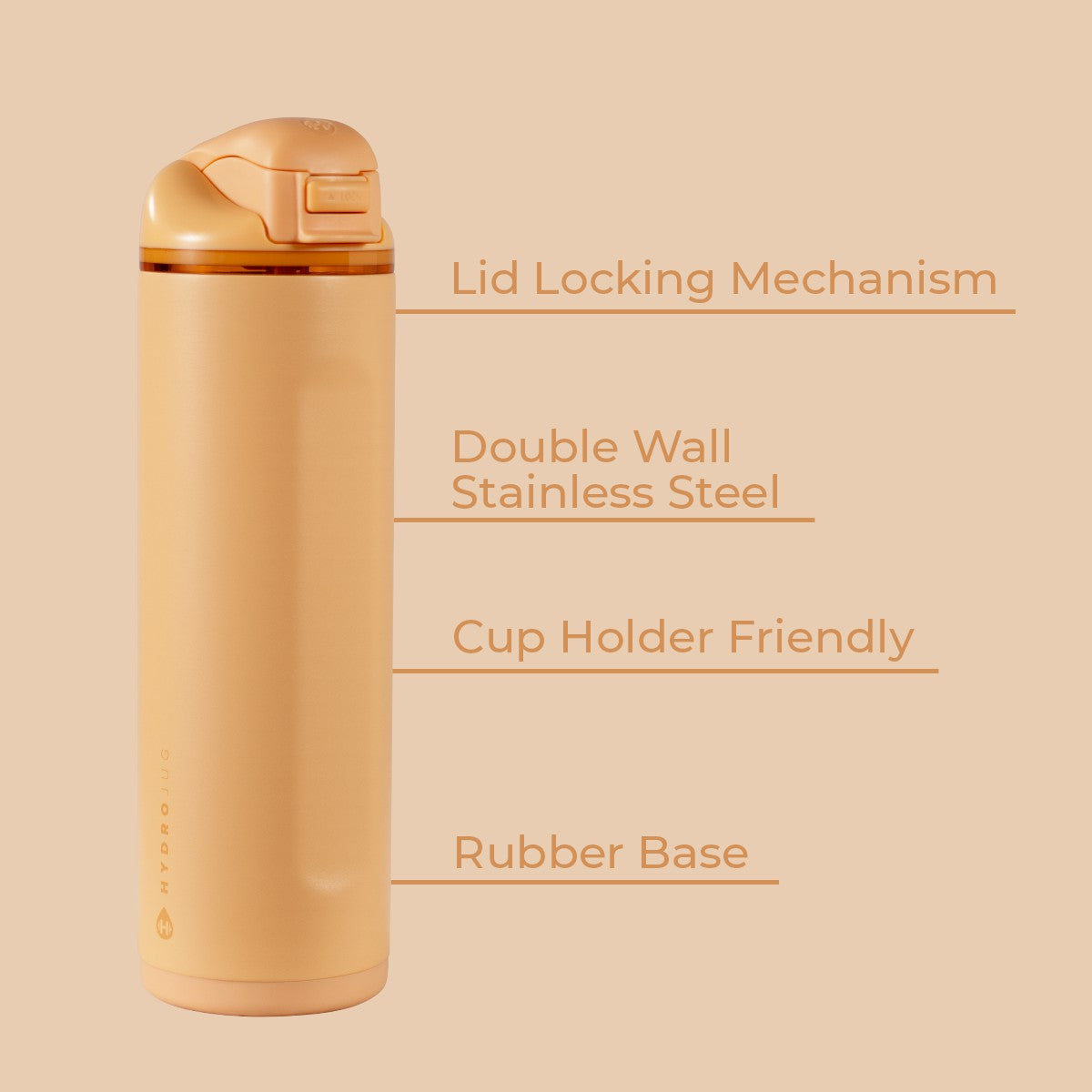 HydroJug | Ease2o 24oz - 2-in-1 Water Bottle with Soft Straw & Chug Spout – Marigold