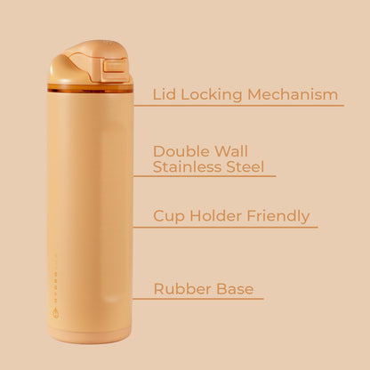 HydroJug | Ease2o 24oz - 2-in-1 Water Bottle with Soft Straw & Chug Spout – Marigold