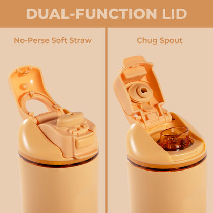 HydroJug | Ease2o 24oz - 2-in-1 Water Bottle with Soft Straw & Chug Spout – Marigold