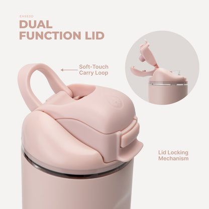 HydroJug | Ease2o 24oz - 2-in-1 Water Bottle with Soft Straw & Chug Spout – Dusty Rose
