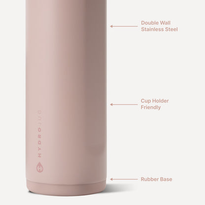 HydroJug | Ease2o 24oz - 2-in-1 Water Bottle with Soft Straw & Chug Spout – Dusty Rose