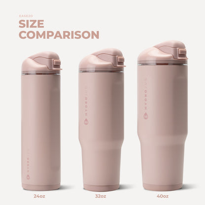 HydroJug | Ease2o 24oz - 2-in-1 Water Bottle with Soft Straw & Chug Spout – Dusty Rose