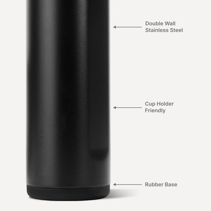 HydroJug | Ease2o 24oz - 2-in-1 Water Bottle with Soft Straw & Chug Spout – Black