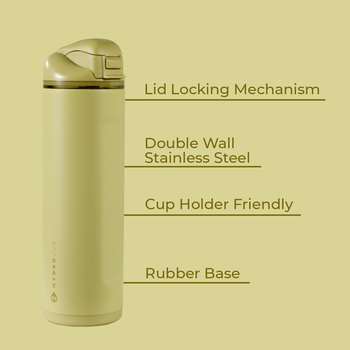 HydroJug | Ease2o 24oz - 2-in-1 Water Bottle with Soft Straw & Chug Spout – Olive