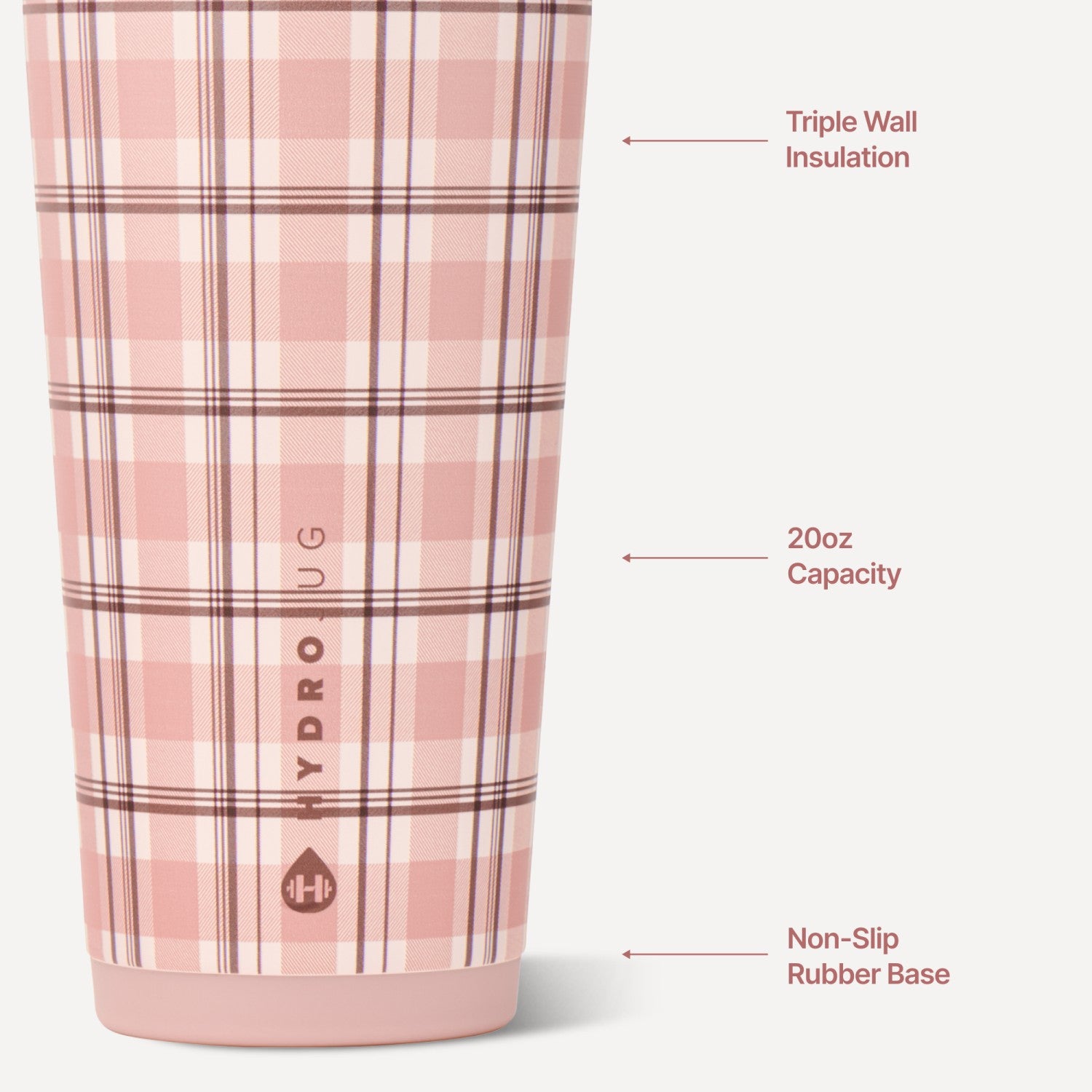 HydroJug | Everyday Tumbler 20oz - Pillow Talk Plaid
