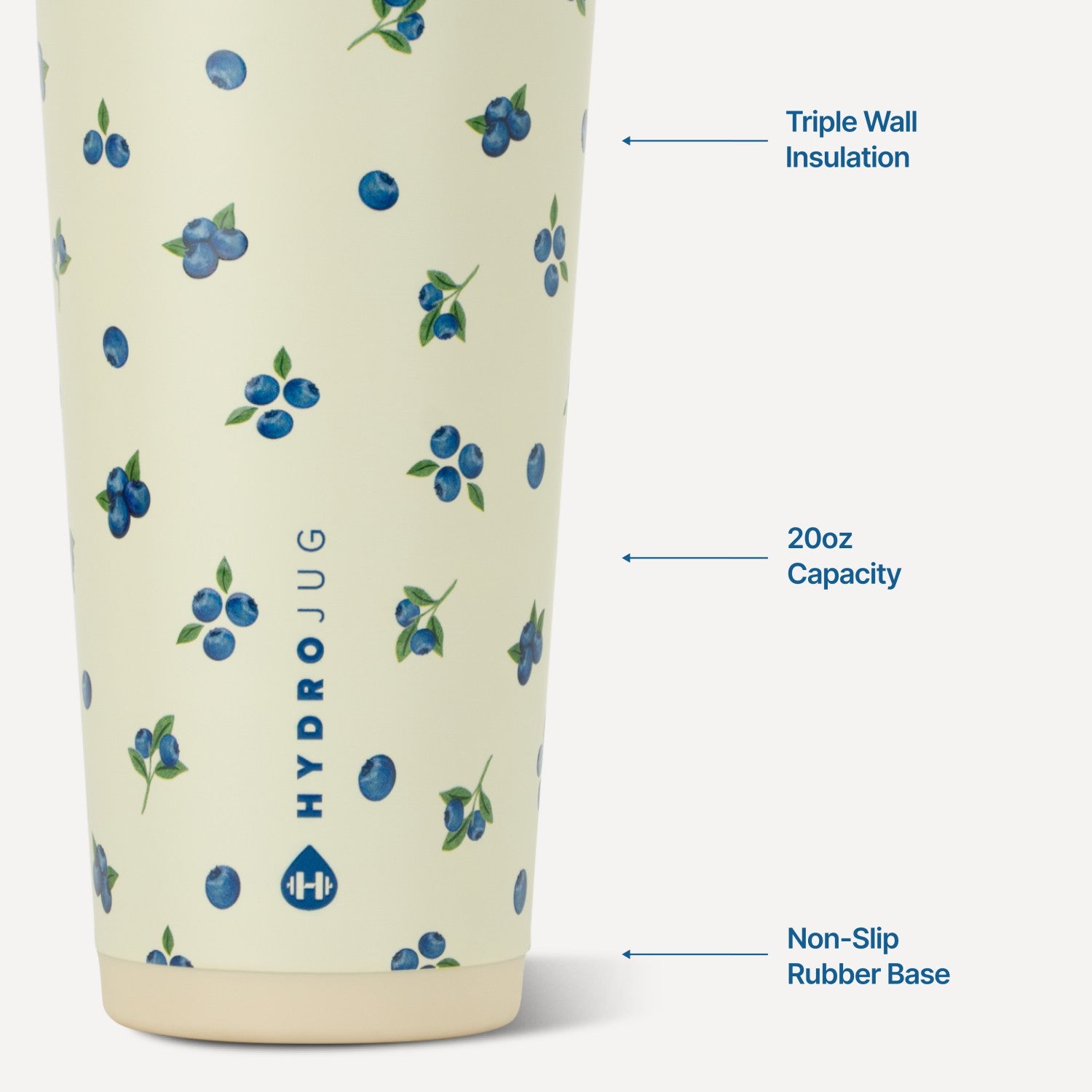 HydroJug | Everyday Tumbler 20oz - Ceramic-Lined Insulated Tumbler with Straw – Freshly Pick'd