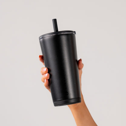 HydroJug | Everyday Tumbler 20oz - Ceramic-Lined Insulated Tumbler with Straw – Black