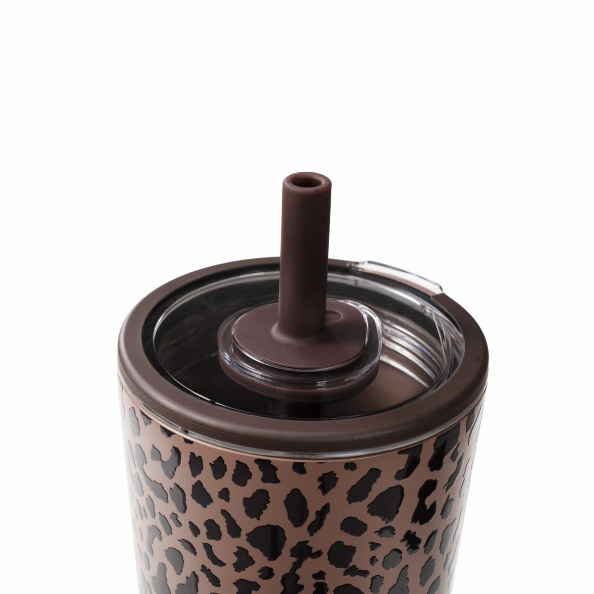 HydroJug | Everyday Tumbler 20oz - Ceramic-Lined Insulated Tumbler with Straw – Brown Leopard