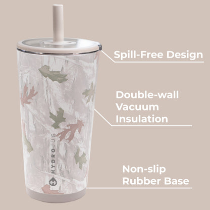 HydroJug | Everyday Tumbler 20oz - Ceramic-Lined Insulated Tumbler with Straw – Camo