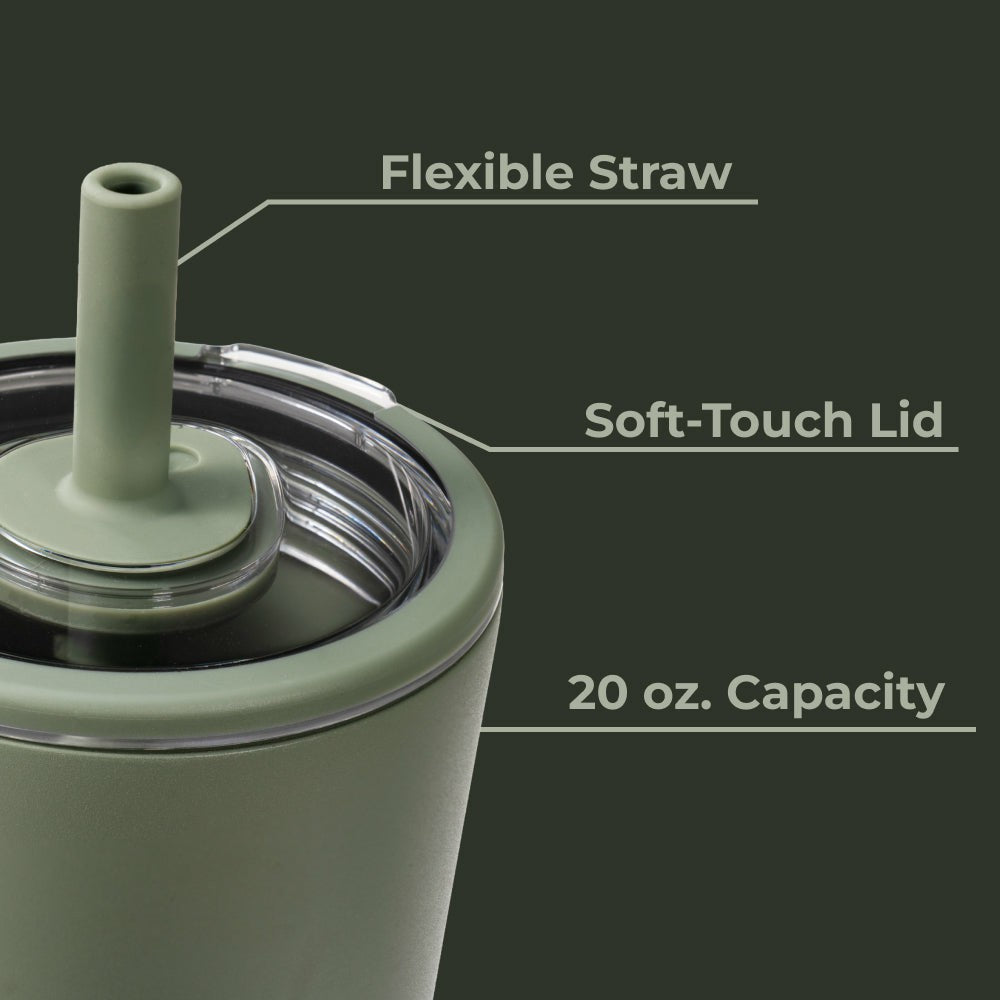 HydroJug | Everyday Tumbler 20oz - Ceramic-Lined Insulated Tumbler with Straw – Courtyard