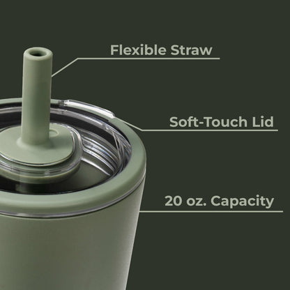 HydroJug | Everyday Tumbler 20oz - Ceramic-Lined Insulated Tumbler with Straw – Courtyard