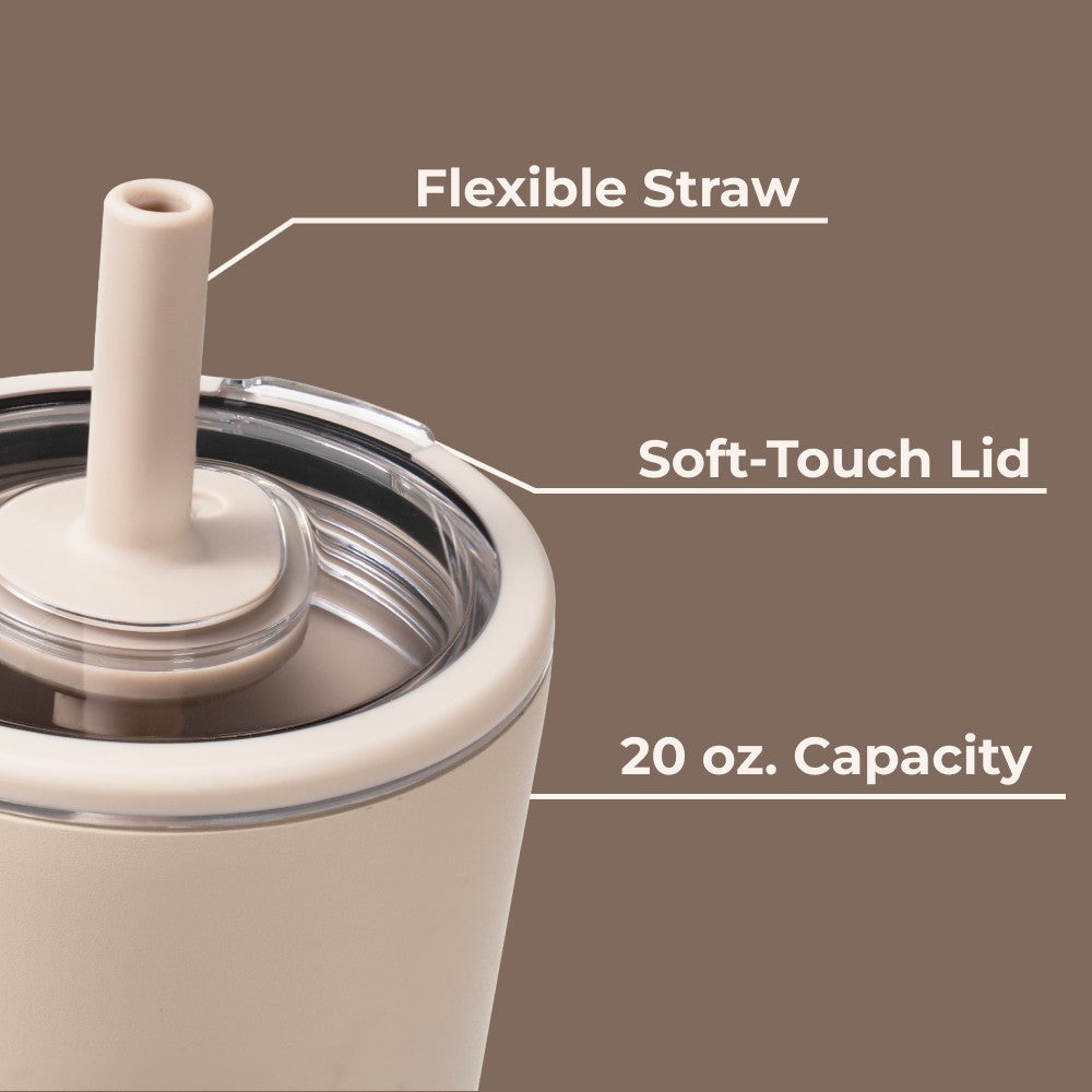 HydroJug | Everyday Tumbler 20oz - Ceramic-Lined Insulated Tumbler with Straw – Dune