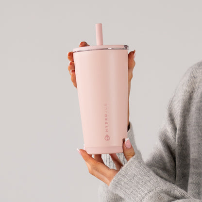 HydroJug | Everyday Tumbler 20oz - Ceramic-Lined Insulated Tumbler with Straw – Dusty Rose