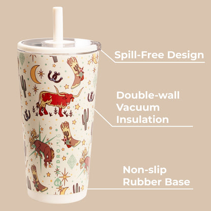 HydroJug | Everyday Tumbler 20oz - Ceramic-Lined Insulated Tumbler with Straw – Rodeo