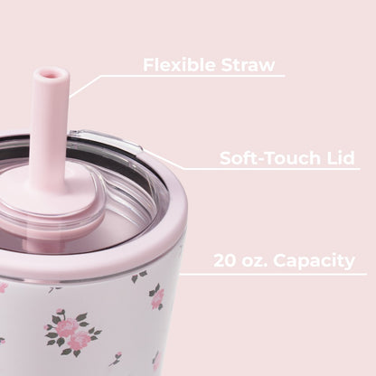 HydroJug | Everyday Tumbler 20oz - Ceramic-Lined Insulated Tumbler with Straw – Wildrose