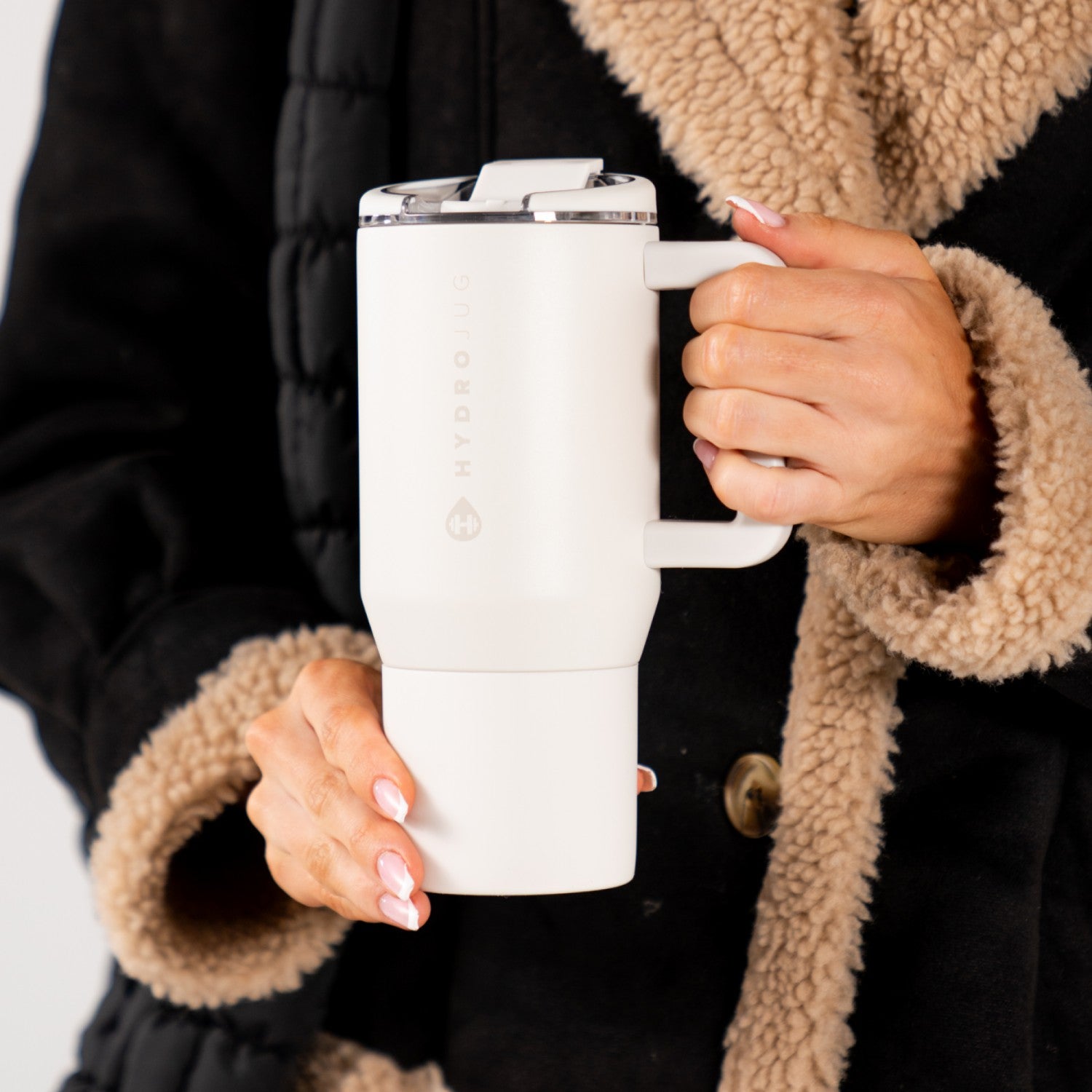 HydroJug | Coffee Traveler 20oz - Ceramic-Lined Insulated Travel Mug – Linen