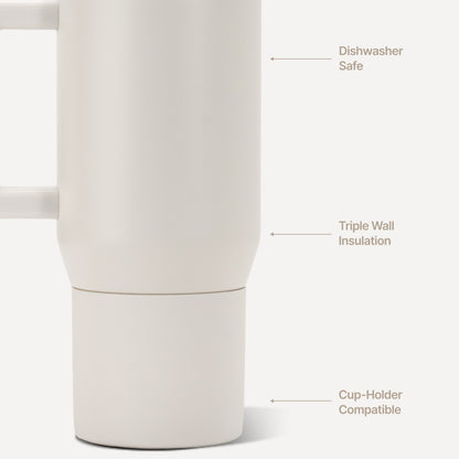 HydroJug | Coffee Traveler 20oz - Ceramic-Lined Insulated Travel Mug – Linen