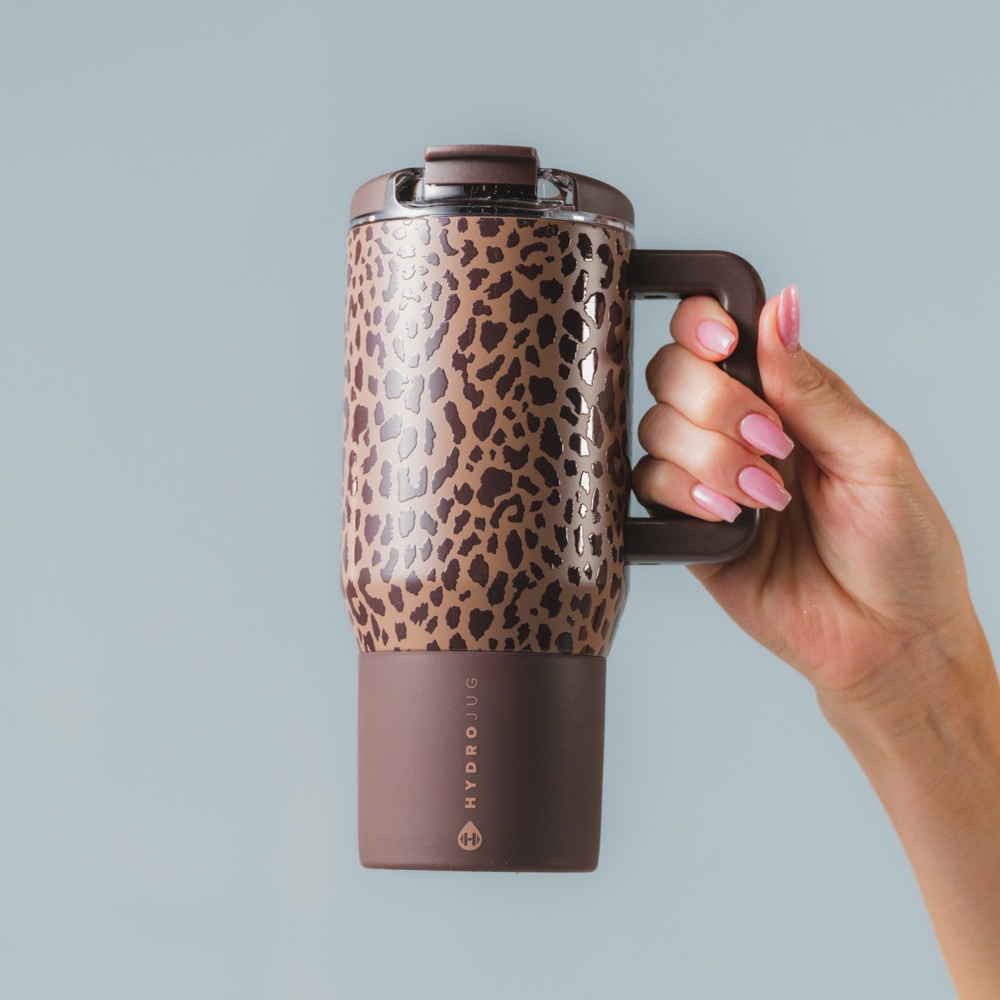 HydroJug | Coffee Traveler 20oz - Ceramic-Lined Insulated Travel Mug – Brown Leopard
