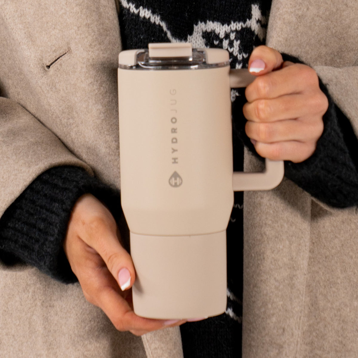 HydroJug | Coffee Traveler 20oz - Ceramic-Lined Insulated Travel Mug – Dune