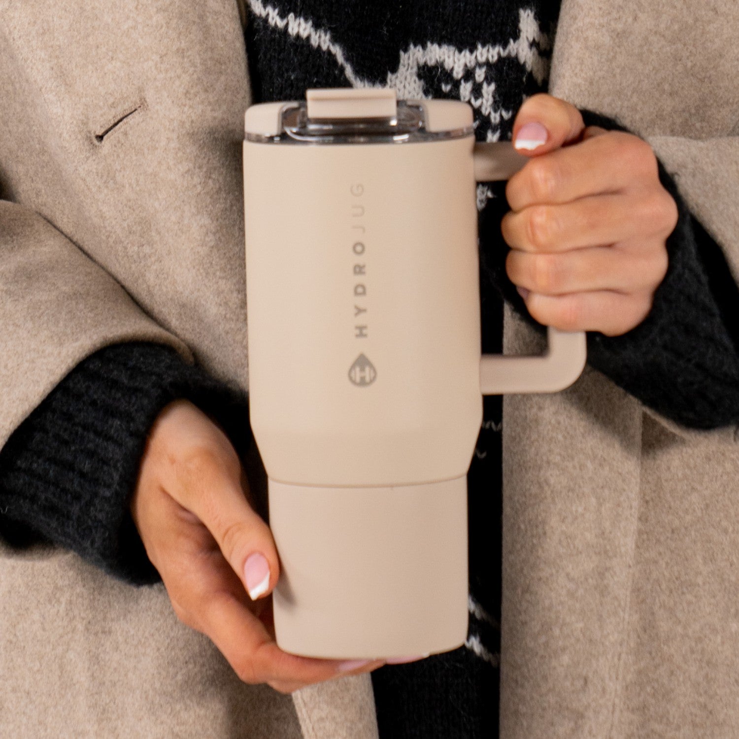 HydroJug | Coffee Traveler 20oz - Ceramic-Lined Insulated Travel Mug – Dune