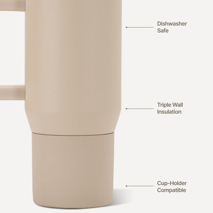 HydroJug | Coffee Traveler 20oz - Ceramic-Lined Insulated Travel Mug – Dune