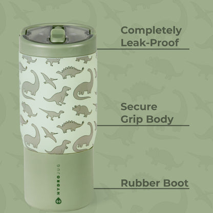 HydroJug | Sport 14oz - Compact Leakproof Kids Water Bottle – Dinosaur