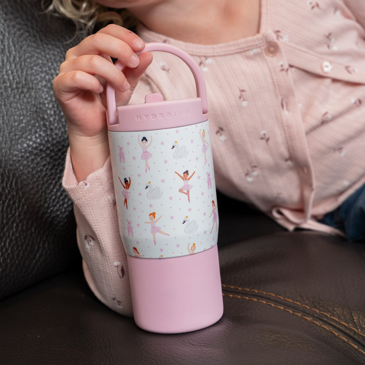 HydroJug | Sport 14oz - Compact Leakproof Kids Water Bottle – Ballerina