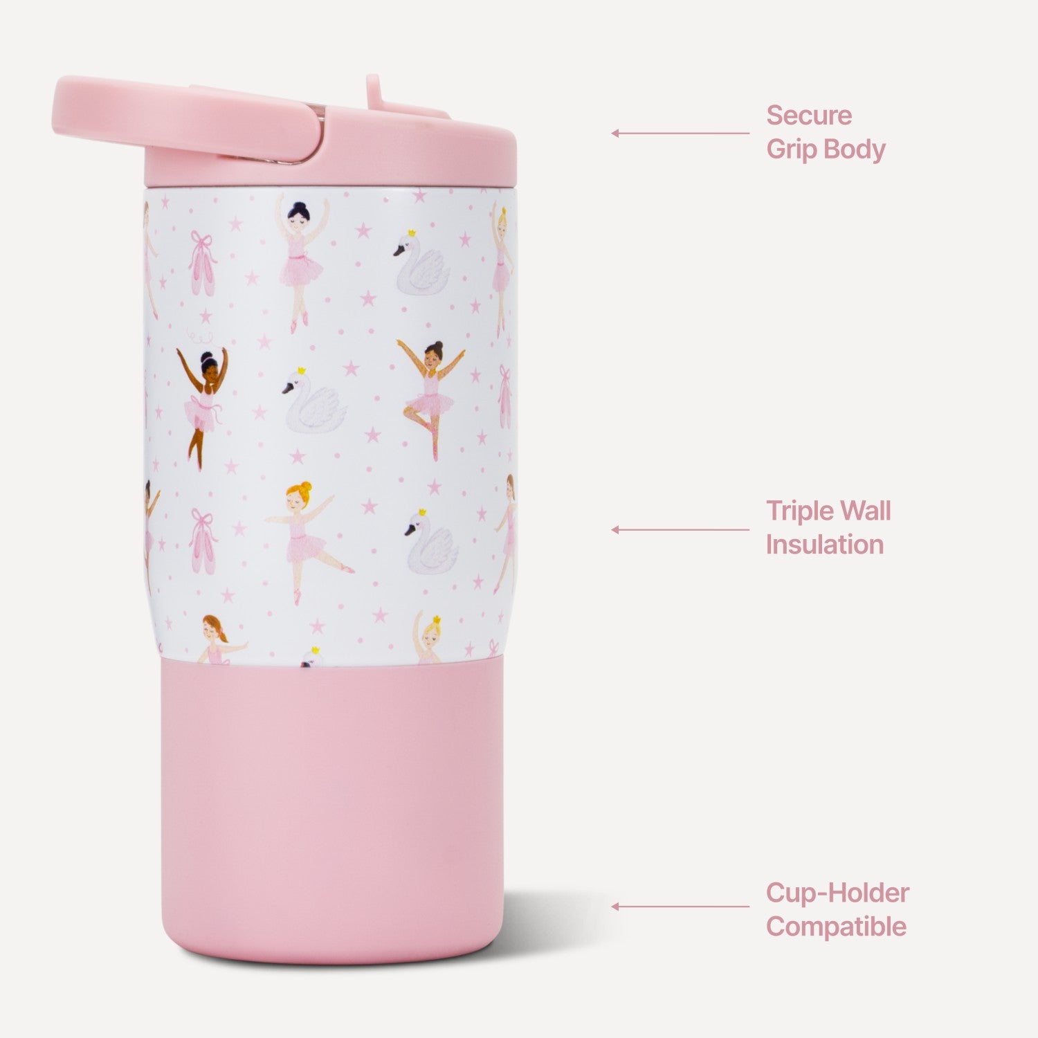 HydroJug | Sport 14oz - Compact Leakproof Kids Water Bottle – Ballerina
