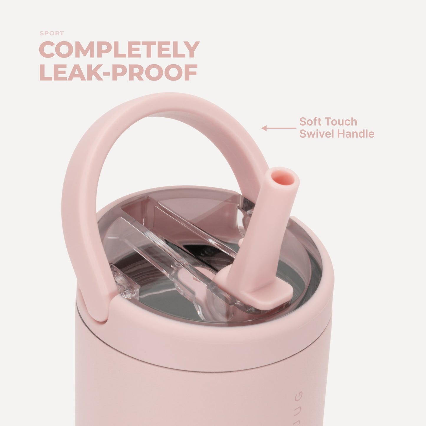 HydroJug | Sport 14oz - Compact Leakproof Kids Water Bottle – Dusty Rose