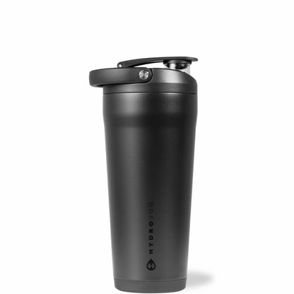 HydroJug | Insulated Shaker 24oz - Stainless Steel Protein Shaker, Silent Grate – Black
