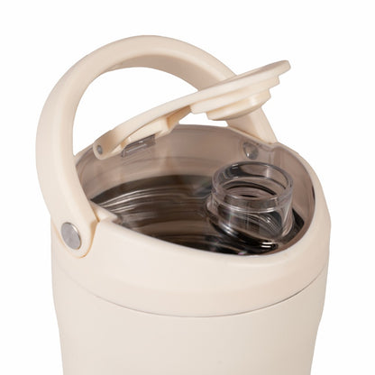 HydroJug | Insulated Shaker 24oz - Stainless Steel Protein Shaker, Silent Grate – Cream