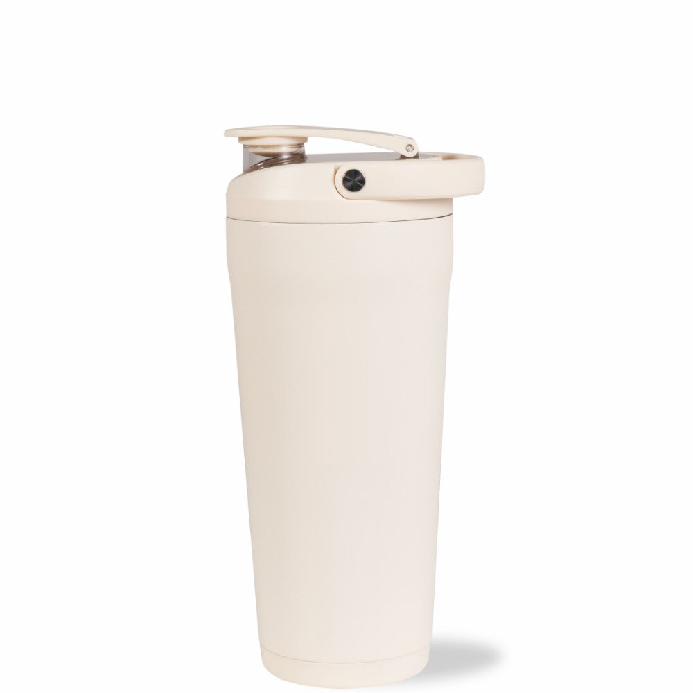 HydroJug | Insulated Shaker 24oz - Stainless Steel Protein Shaker, Silent Grate – Cream