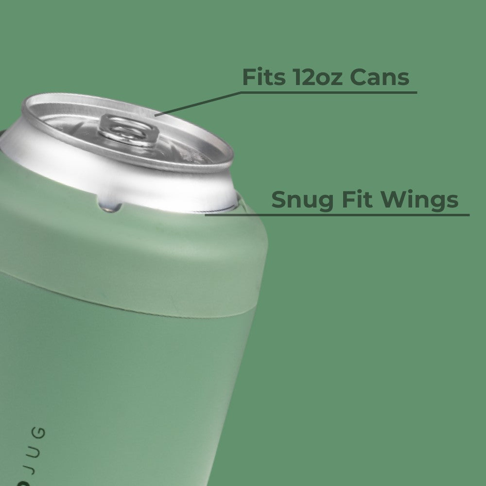 HydroJug | Can Cooler 12oz - 2-in-1 Insulated Standard Can Cooler, Screw-Top Lock – Sage