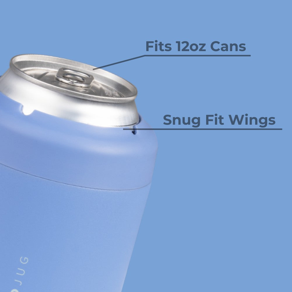 HydroJug | Can Cooler 12oz - 2-in-1 Insulated Standard Can Cooler, Screw-Top Lock – Light Blue