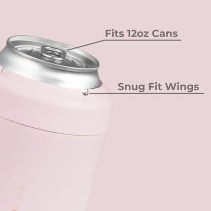 HydroJug | Can Cooler 12oz - 2-in-1 Insulated Standard Can Cooler, Screw-Top Lock – Pink Sand