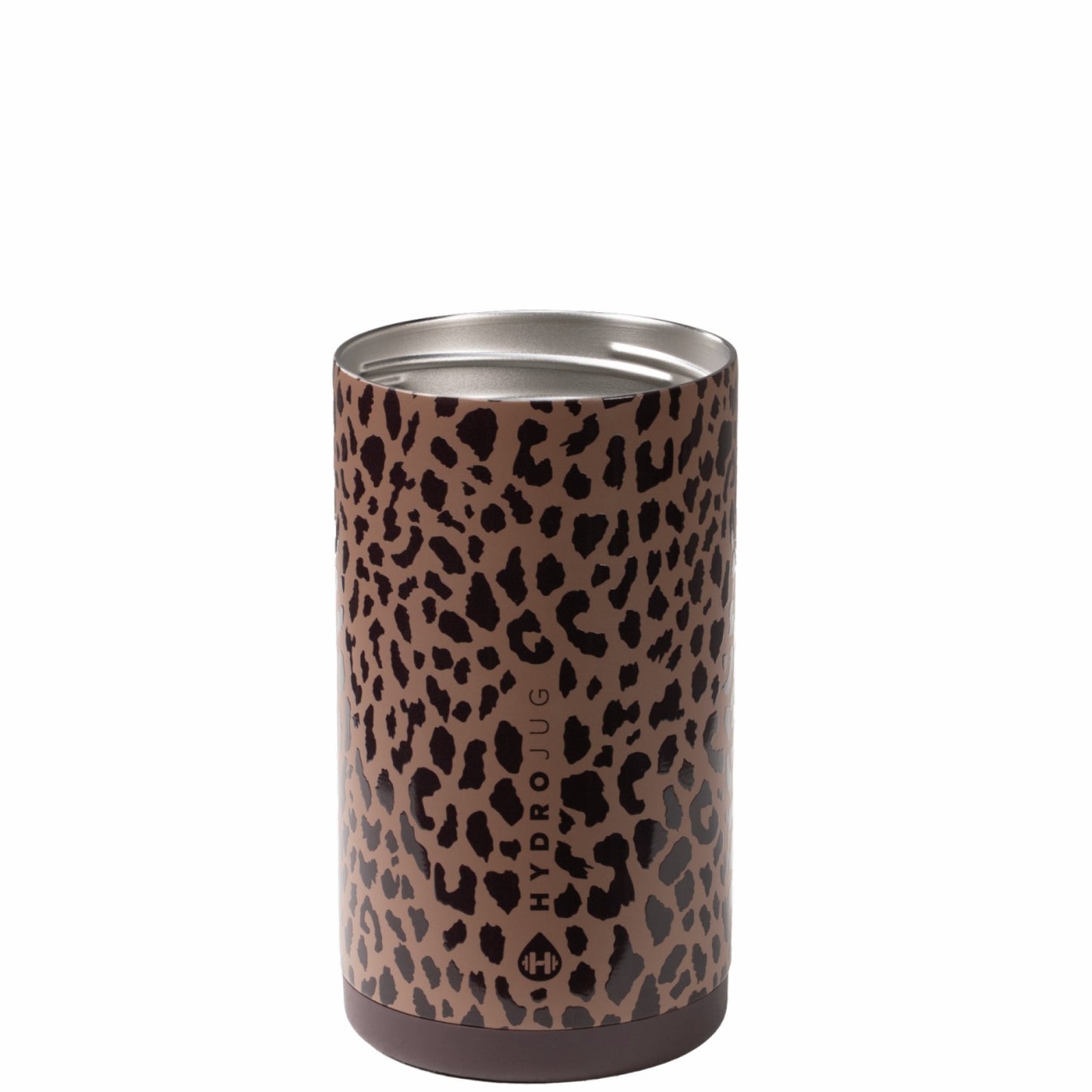 HydroJug | Can Cooler 16oz - 2-in-1 Insulated Tallboy Can Cooler, Screw-Top Lock – Brown Leopard