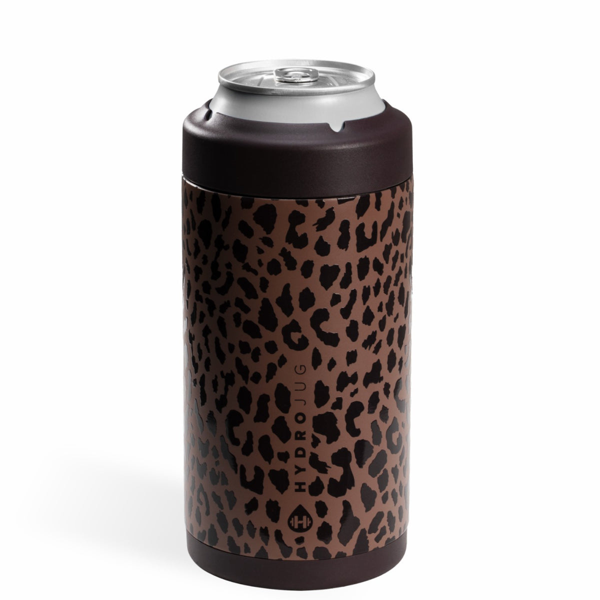 HydroJug | Can Cooler 16oz - 2-in-1 Insulated Tallboy Can Cooler, Screw-Top Lock – Brown Leopard