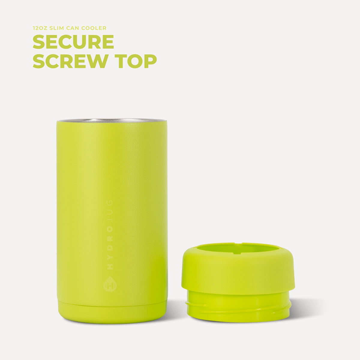 HydroJug | Slim Can Cooler 12oz - Insulated Stainless Steel Skinny Can Holder – Lemon Lime