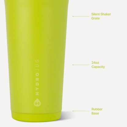 HydroJug | Insulated Shaker 24oz - Stainless Steel Protein Shaker, Silent Grate – Lemon Lime