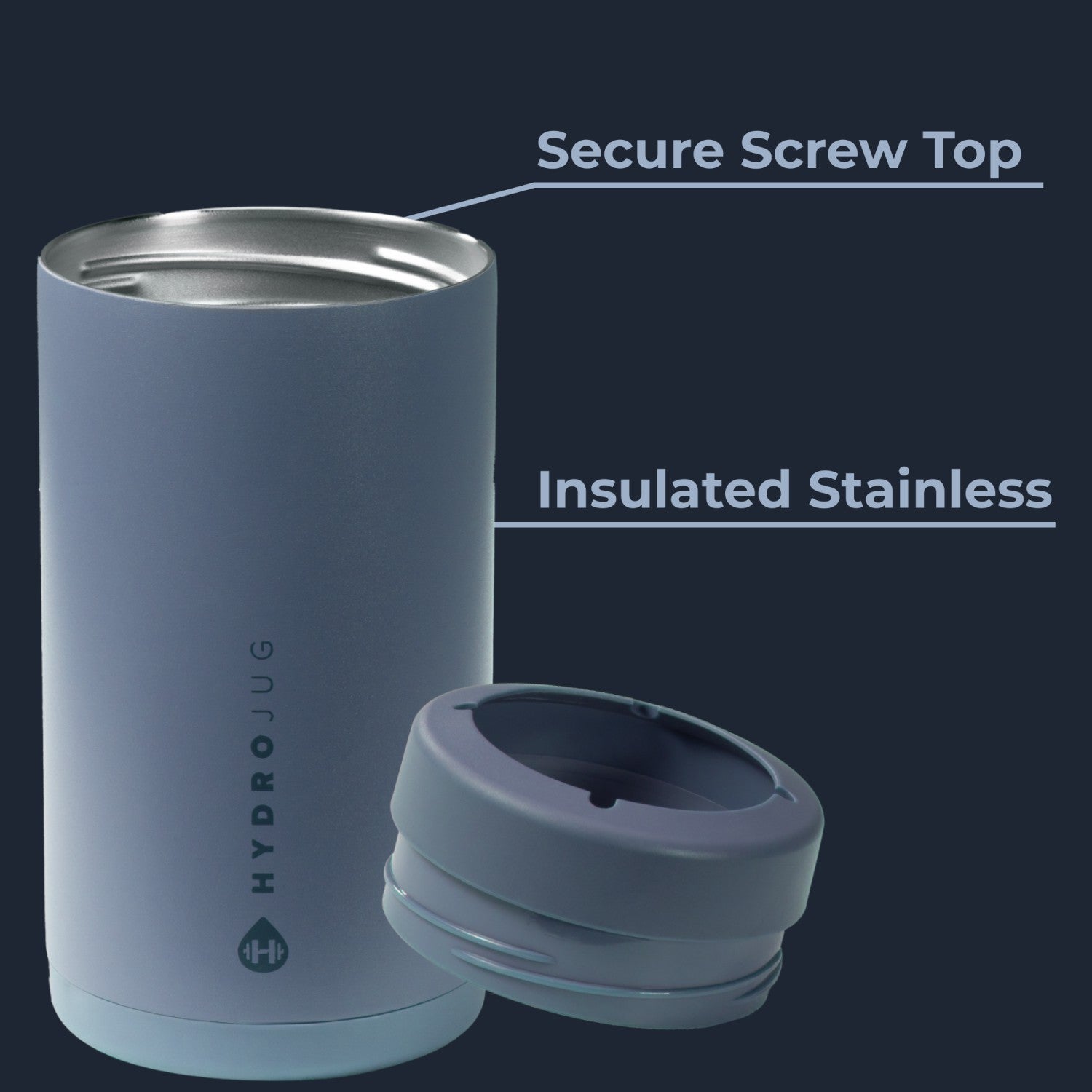 HydroJug | Can Cooler 16oz - 2-in-1 Insulated Tallboy Can Cooler, Screw-Top Lock – Cascade