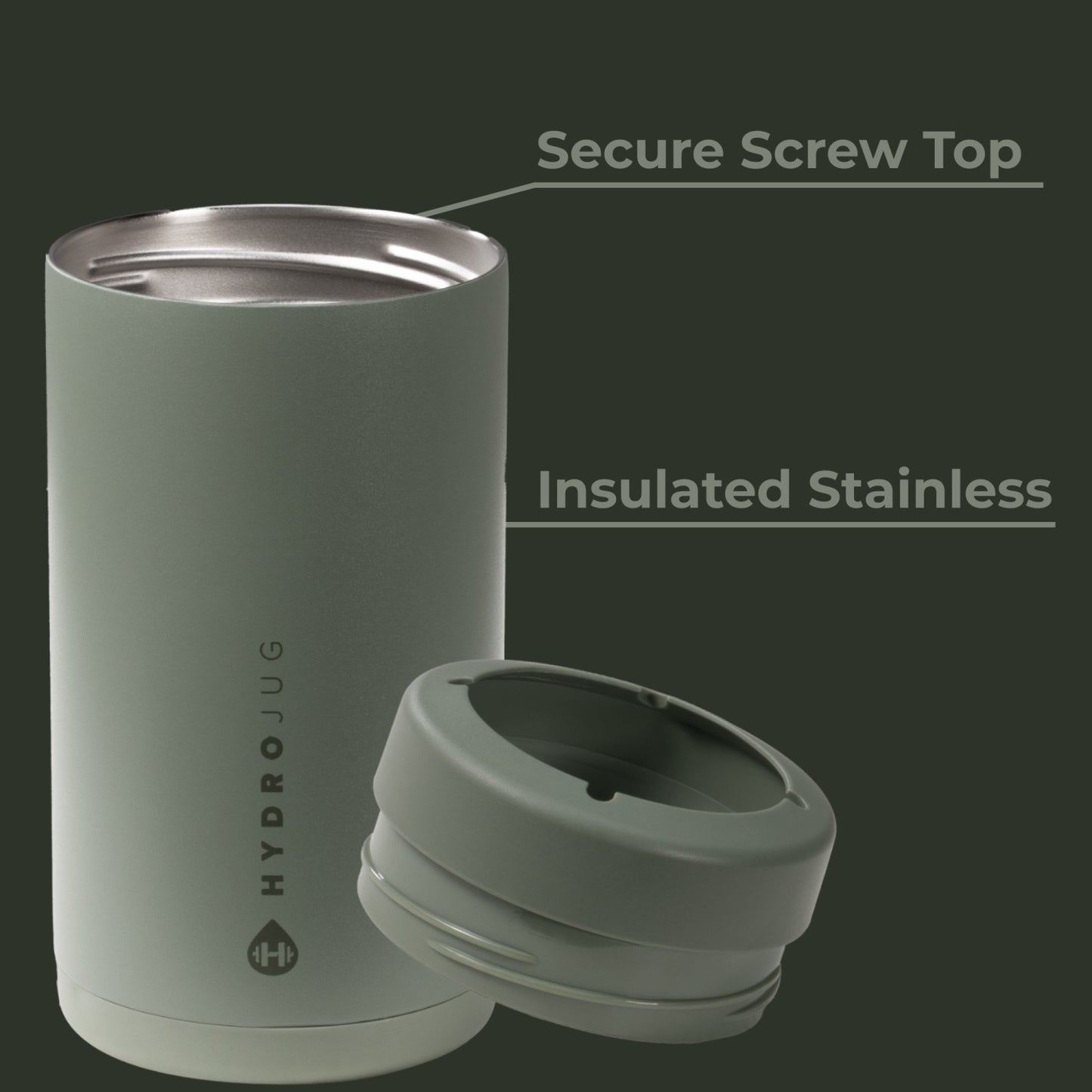 HydroJug | Can Cooler 16oz - 2-in-1 Insulated Tallboy Can Cooler, Screw-Top Lock – Courtyard