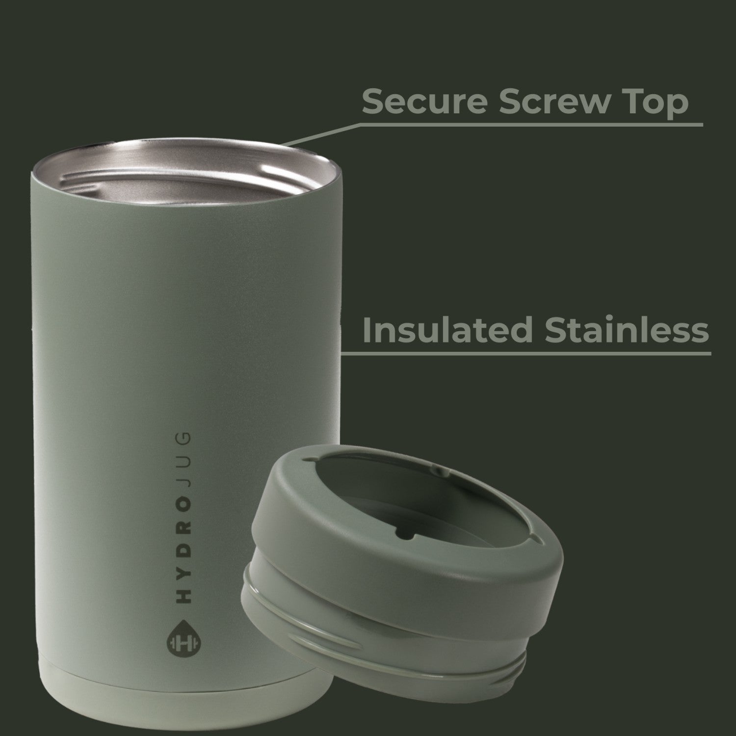 HydroJug | Can Cooler 16oz - 2-in-1 Insulated Tallboy Can Cooler, Screw-Top Lock – Courtyard