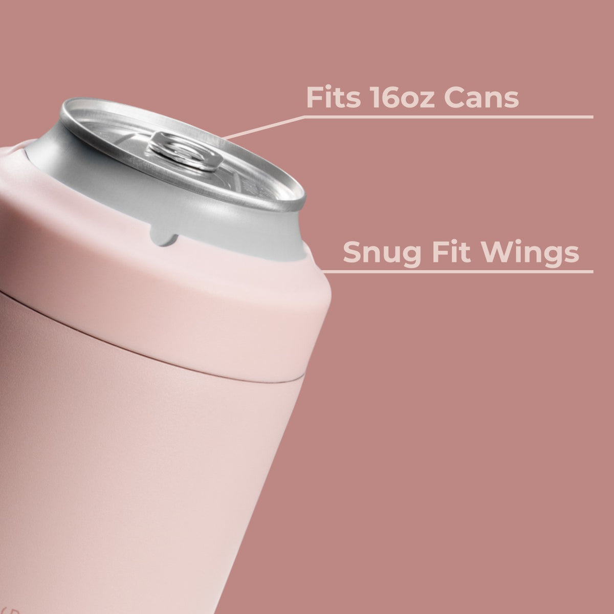 HydroJug | Can Cooler 16oz - 2-in-1 Insulated Tallboy Can Cooler, Screw-Top Lock – Dusty Rose