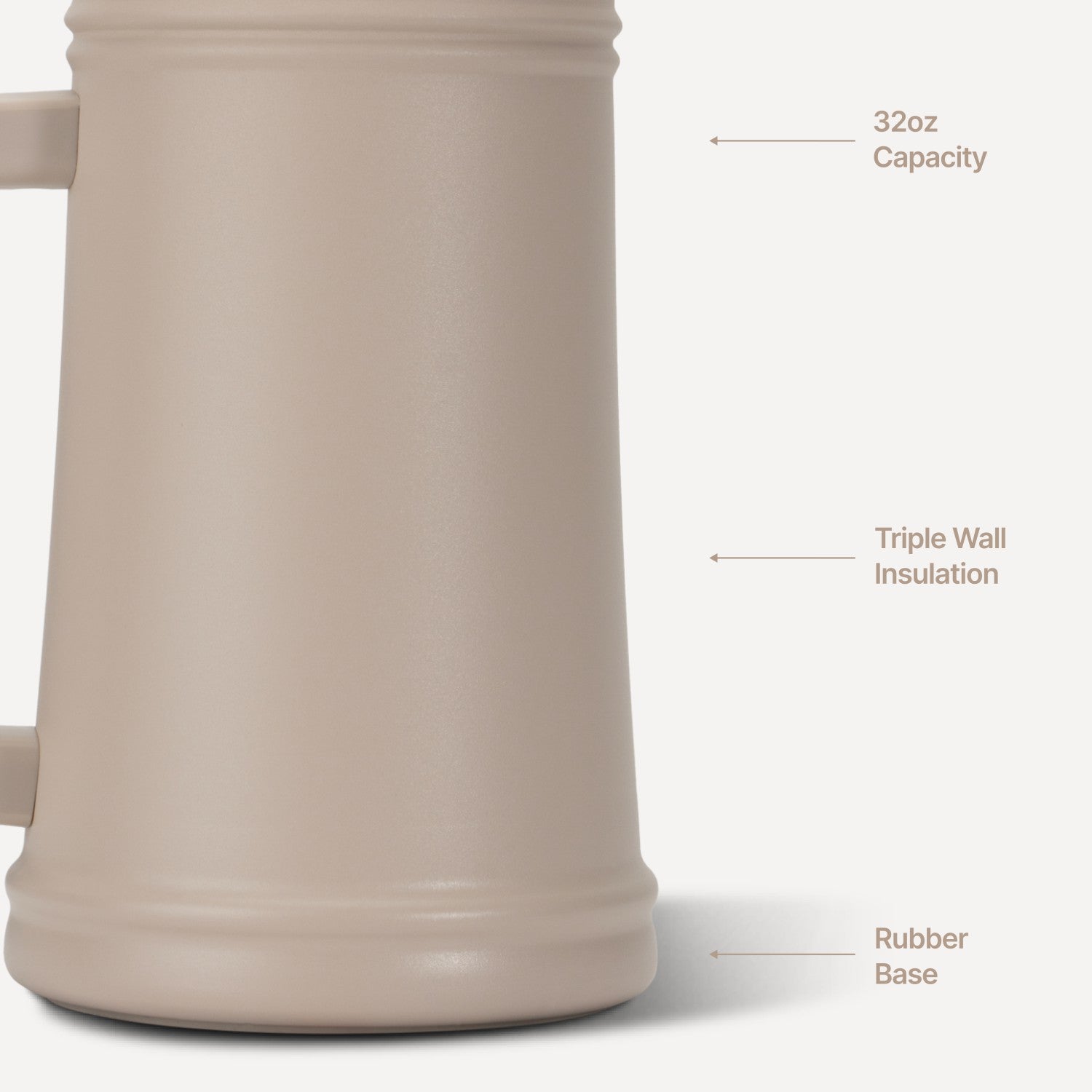 HydroJug | Stein 32oz - Ceramic-Lined Insulated Beer Stein – Dune